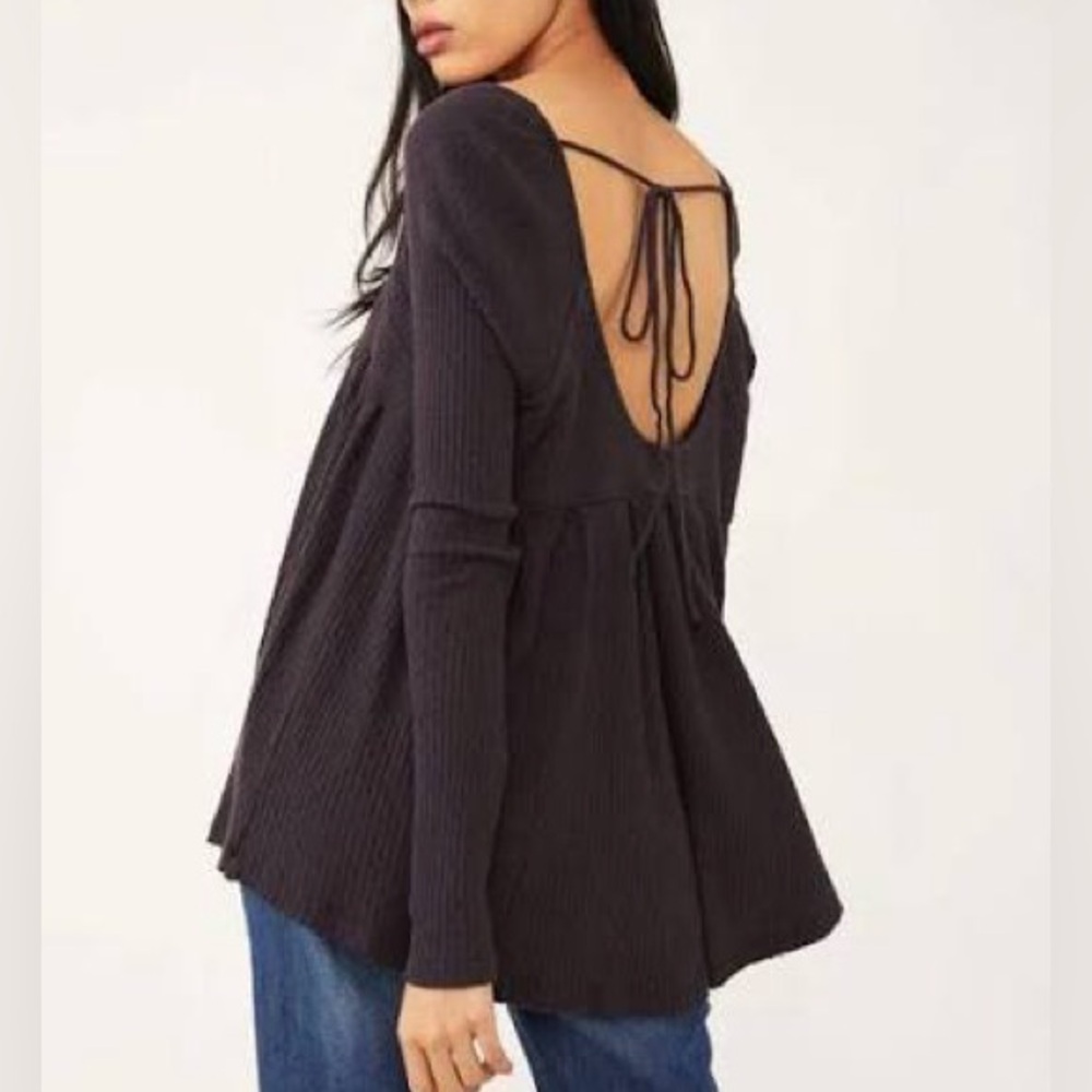 Free People ‘It’s Always You Tie Back Cotton Swing’ Top